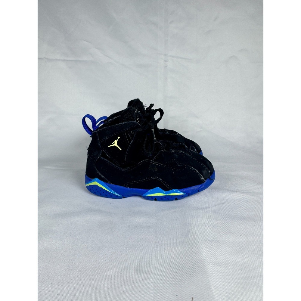 Air Jordan True Flight 343797-074 Toddler US 7 Sneaker Black Basketball Shoes
